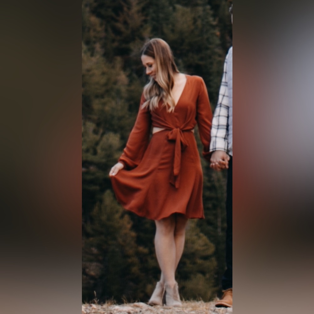 TROUVÉ RUST COLOR DRESS - Picture 3 of 9